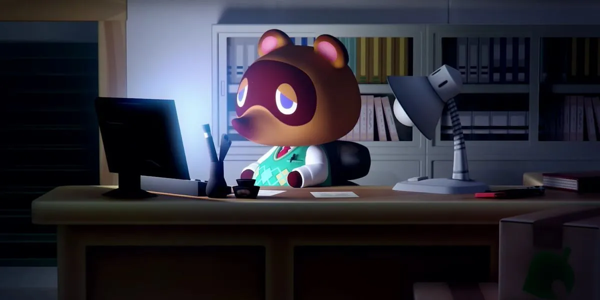 Tom Nook, travaillant tard